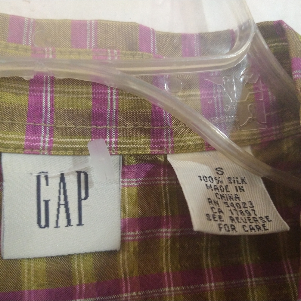 Gap Silk Gingham Check Plaid Straight Leg Pants And Matching Top  Size: US 6 (M)